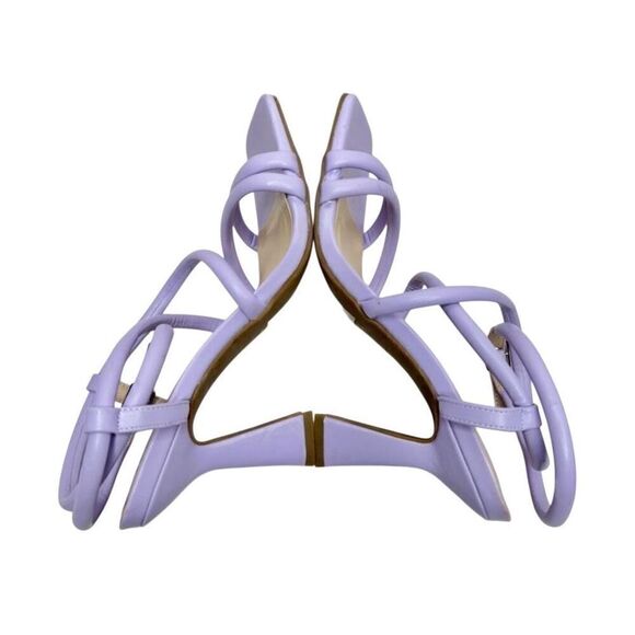 BP Sandals Womens Size 5.5 Lilac Wraparound Square Toe Strappy Heels - Picture 5 of 9